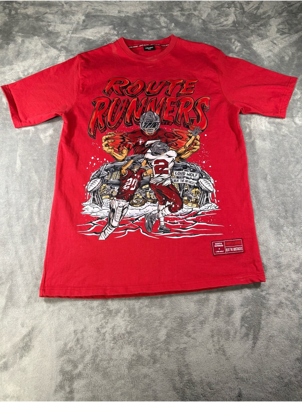 Route Runners Graphic T‑Shirt - Men - Red